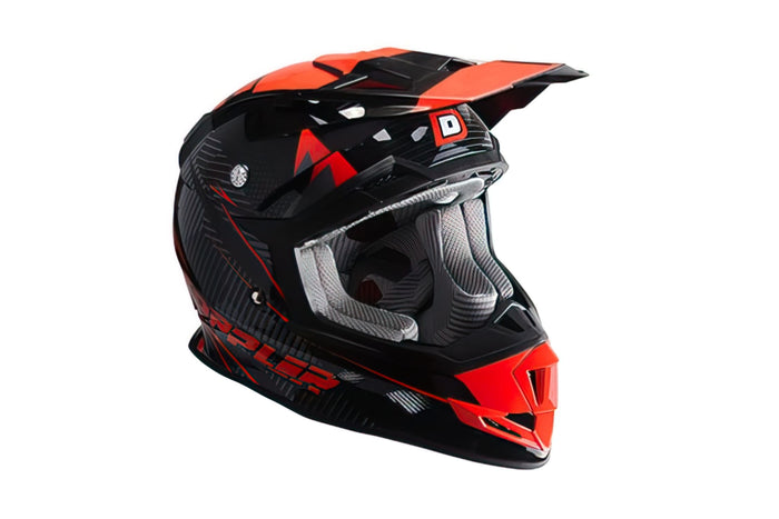 CGN503278 Casco Cross Doppler nero / rosso XXL