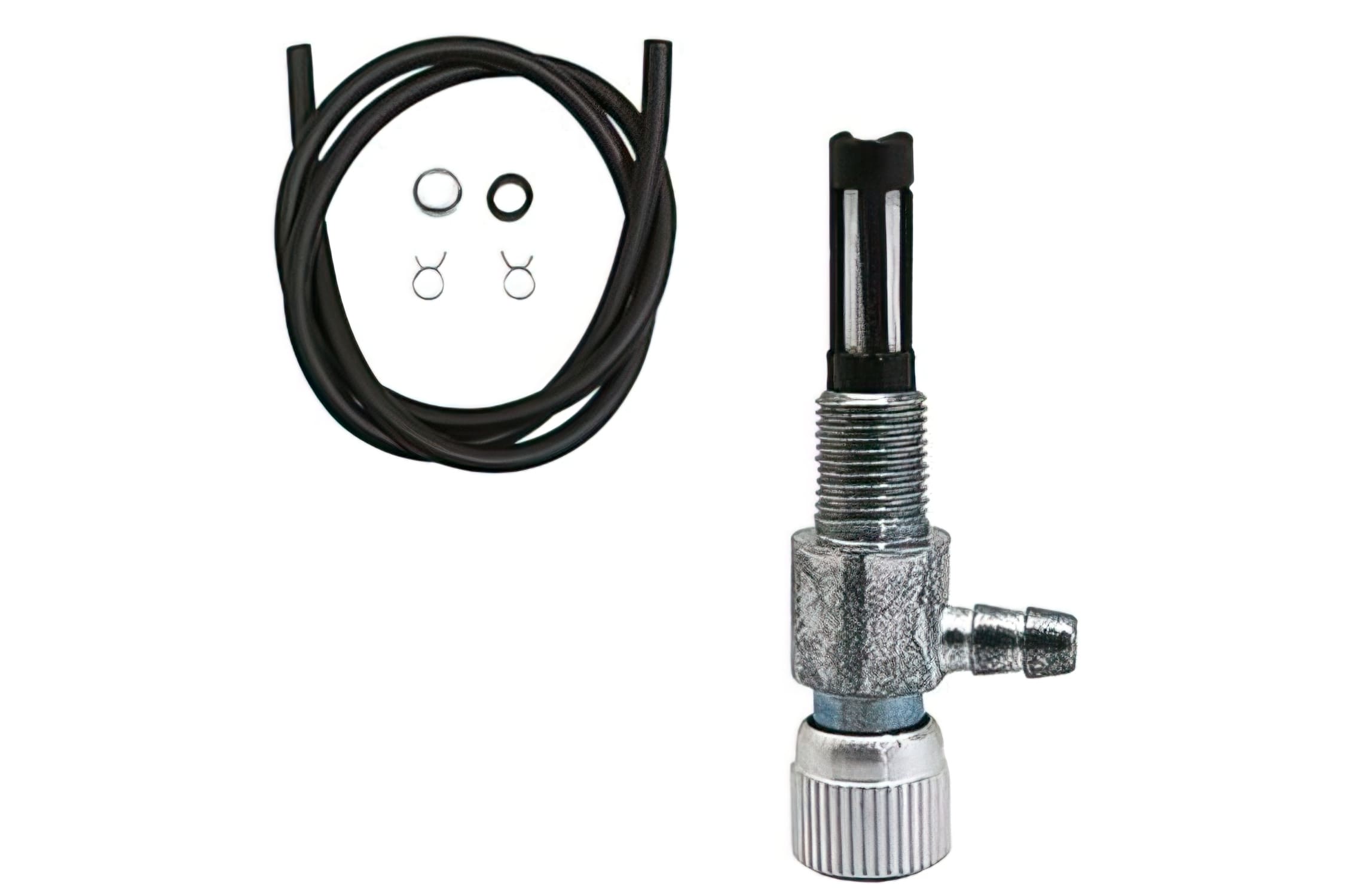 MF16.30039 Rubinetto Benzina universale M10 avvitato con tubo e clips, COD: MF16.30039