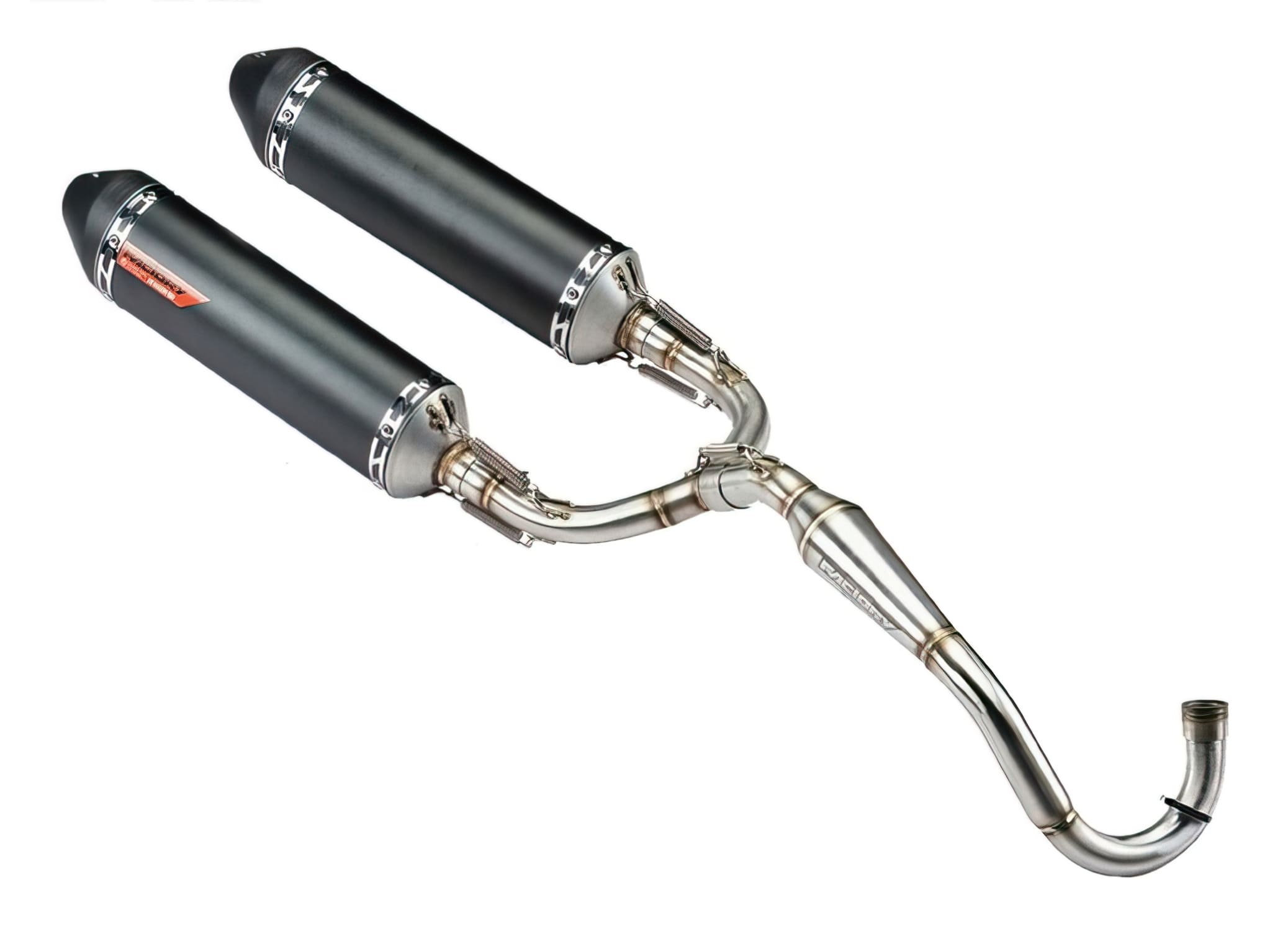 YCF-110-139-08/BK Sistema di scarico doppio YCF Factoy per YCF Factory SP, COD: YCF-110-139-08/BK