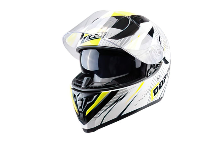 CGN503294 Casco Integrale con doppia visiera Doppler V2 bianco / giallo / nero XL
