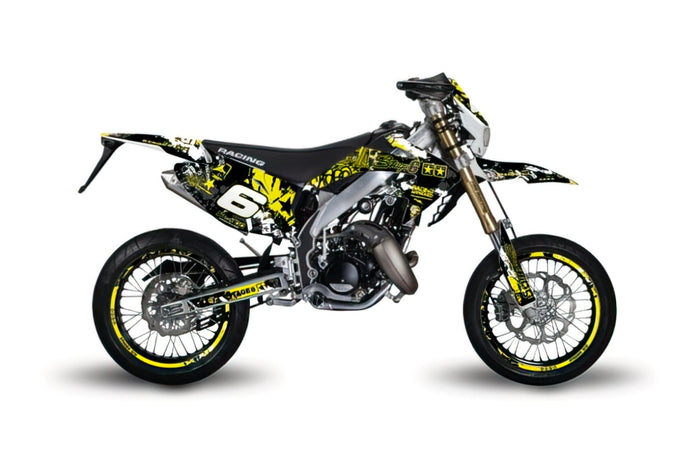 S6-058804/YE Kit deco Stage6 giallo - nero Honda HM 50, COD: S6-058804/YE