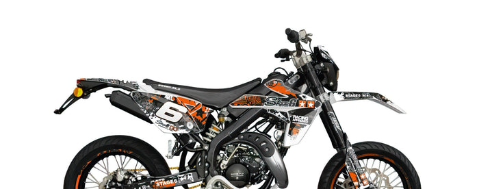 S6-058802/WH Kit deco Stage6 arancione - bianco Rieju MRT, COD: S6-058802/WH