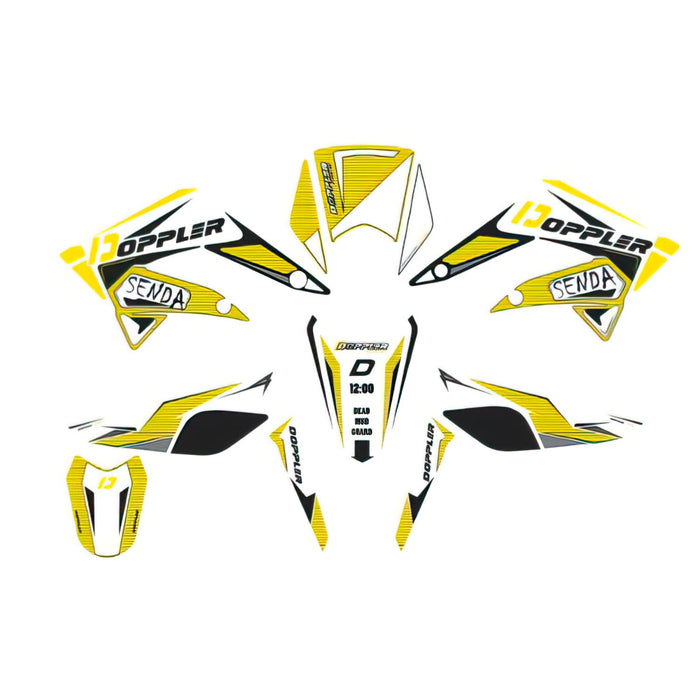 CGN501898 Kit Deco Doppler bianco / nero / giallo Derbi Senda dopo 2011
