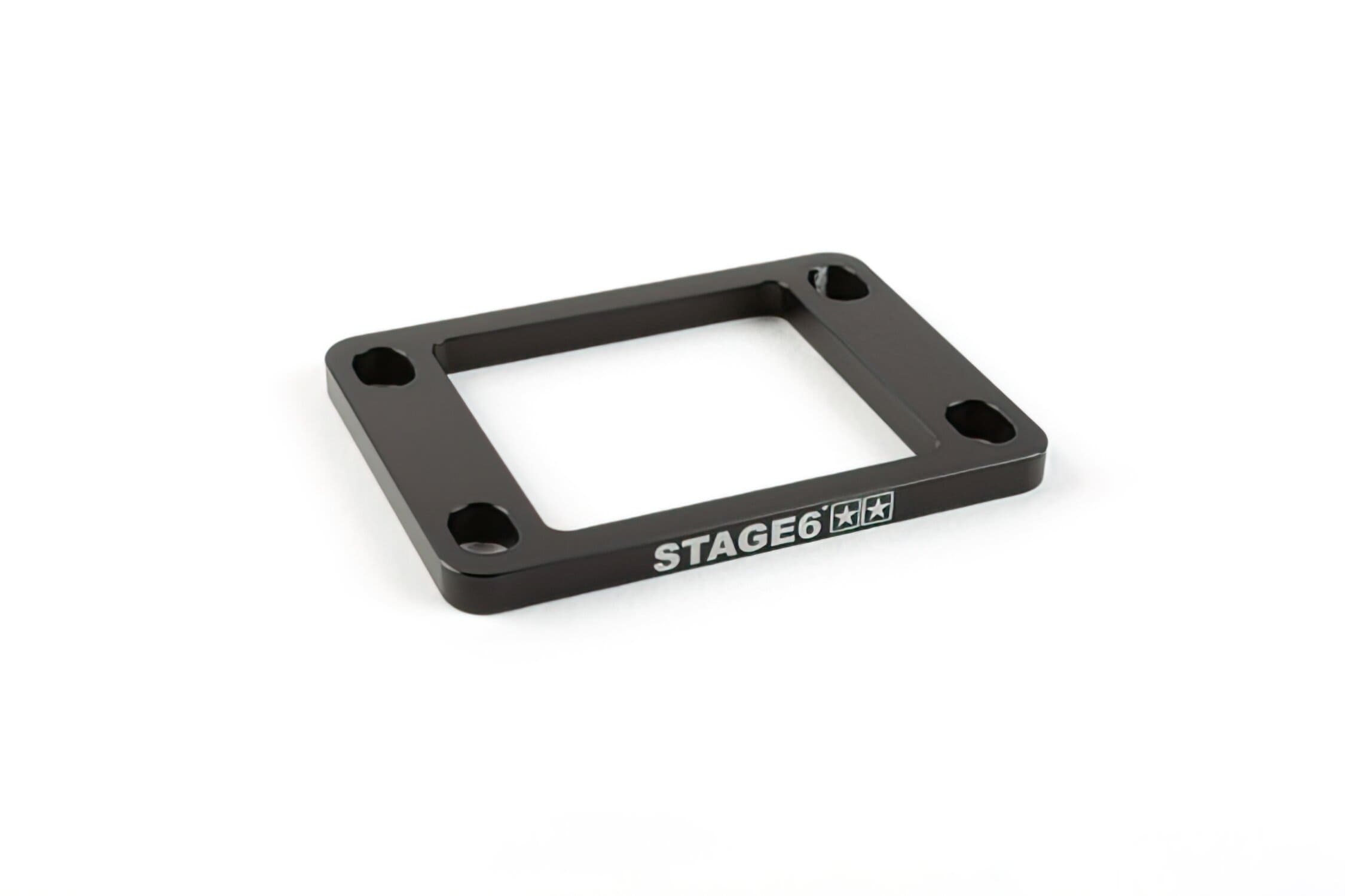 S6-3318805/BK Valve plate Stage6 R/T 5mm Derbi / Minarelli AM6 black