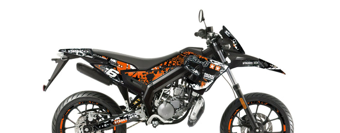 S6-059201/WH Kit deco Stage6 arancione - bianco Derbi X-Treme Euro 4, COD: S6-059201/WH