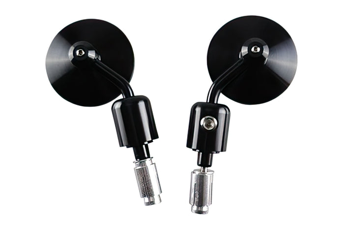 STR-253.11/BK Specchietto Bonneville CNC fissaggio al fine manubrio nero, COD: STR-253.11/BK