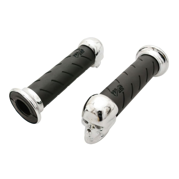 PG862-148466 Manopole ProGrip 862 nero/cromato con teschio, COD: PG862-148466