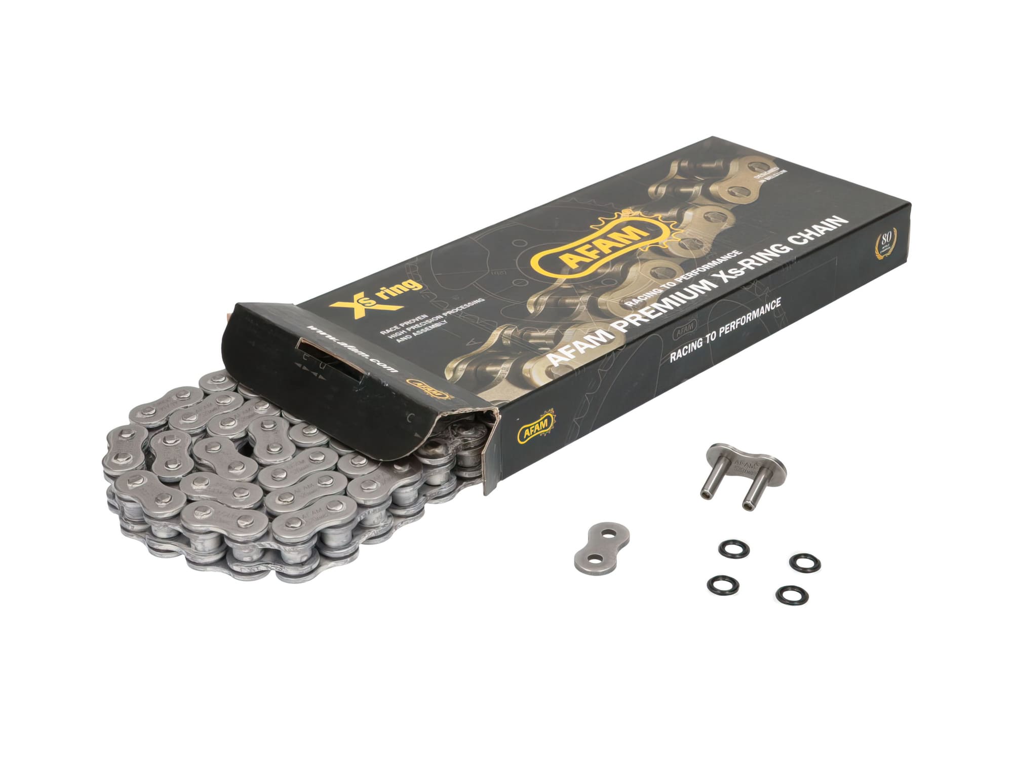 AFAM520XMR2-94 Catena AFAM XS-Ring rinforzato nero 520 XMR2 94 maglie