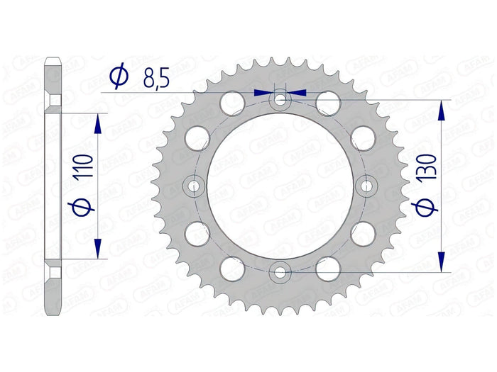 1074384001 Corona Afam 420 alluminio Z49 CR 80 / 85, COD: '1074384001