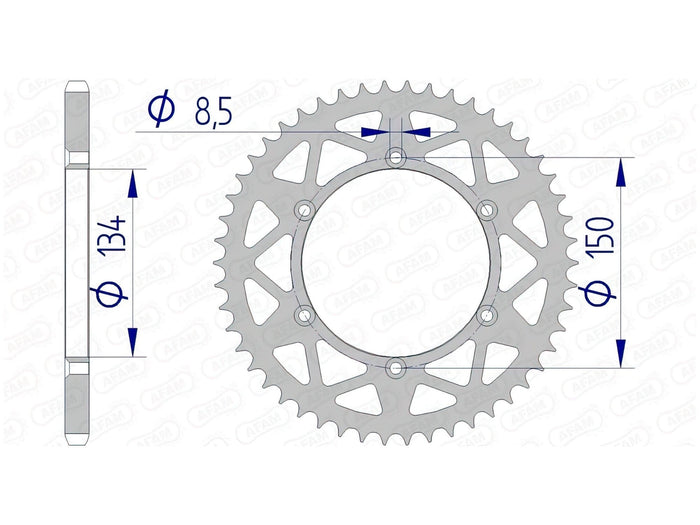 1074602002 Corona Afam alluminio Z51 Kawasaki KX / KXF, COD: '1074602002