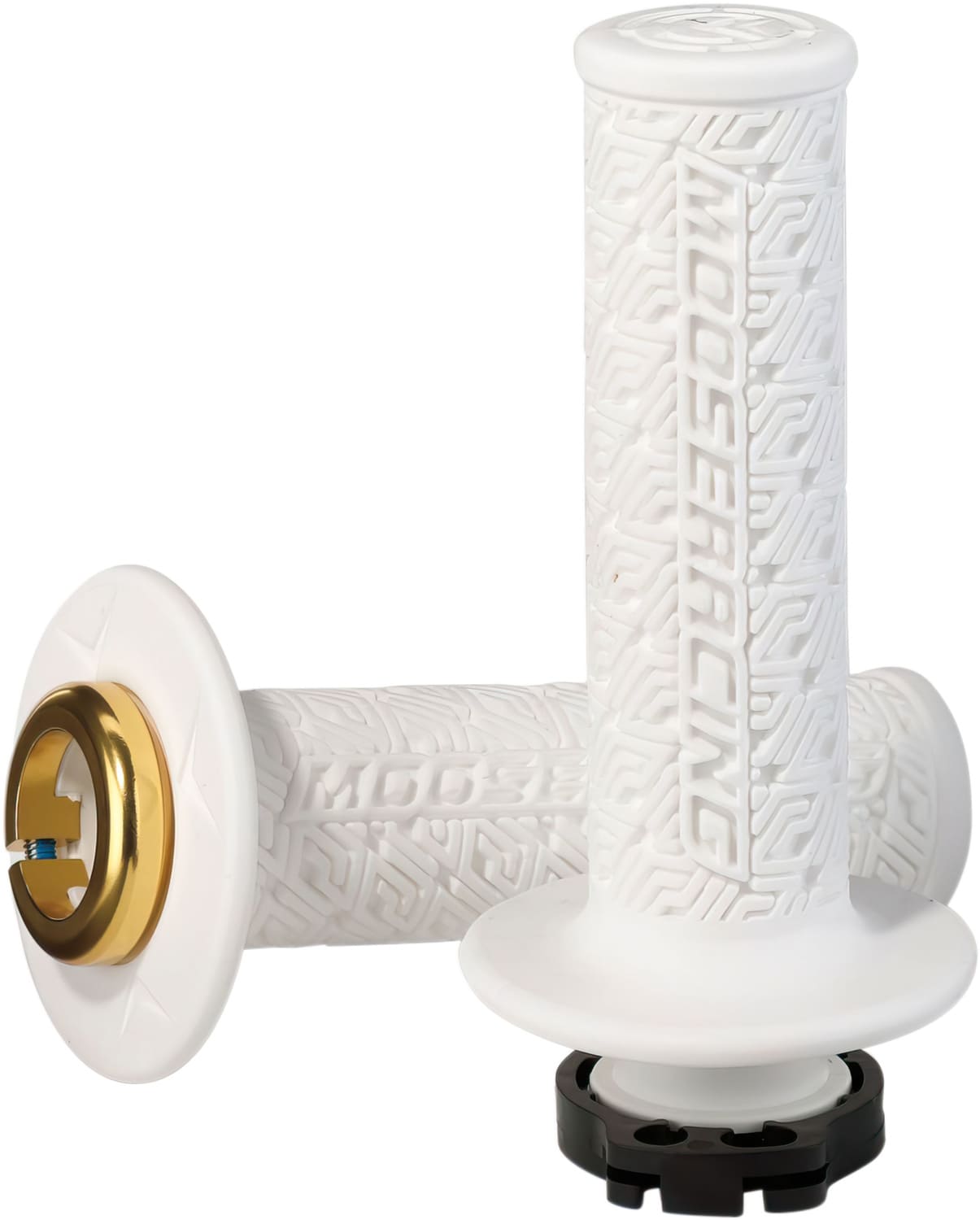 MR06302536 Manopole Lock-On Moose bianco / dorato, COD: MR06302536