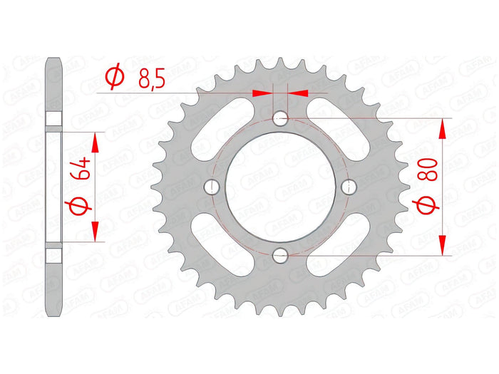 1074404002 Corona Afam acciaio Z32 PW 80