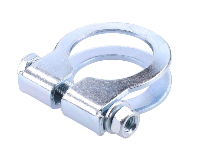 MOF-40820 Morsetto collettore di scarico zincato 28mm Simson S50 / S51 / S53 / S70 / S83 / SR50 / SR80 / Schwalbe / Sperber / Habicht / Star, COD: MOF-40820