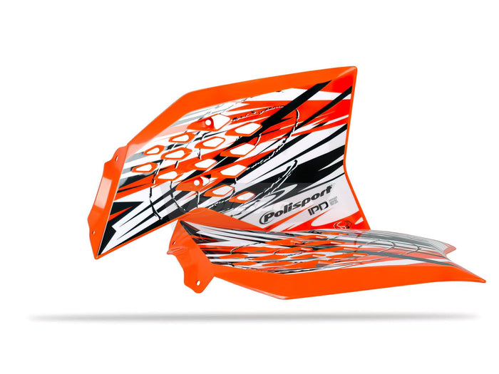 POL-8461600002 Carene laterale anteriore Polisport arancione déco intégrée KTM EXC / EXC-F SX 65