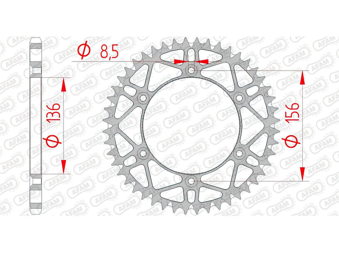 1074496003 Corona Afam acciaio autopulente Z50 Beta / Sherco, COD: '1074496003
