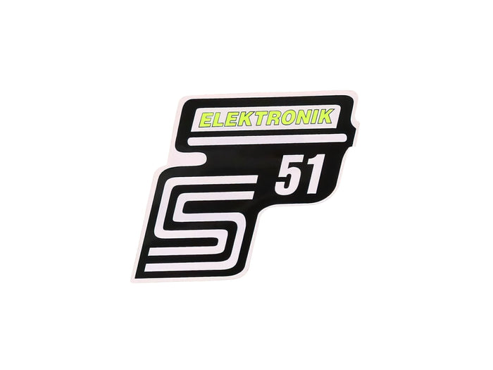 MOF-41982 Adesivo S51 Elektronik giallo neon Simson S51, COD: MOF-41982