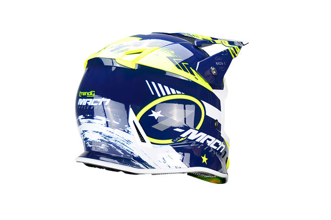 CGN505933 Casco Cross Trendy T-902 Mach1 blu / giallo L - Billaricambi SRLS