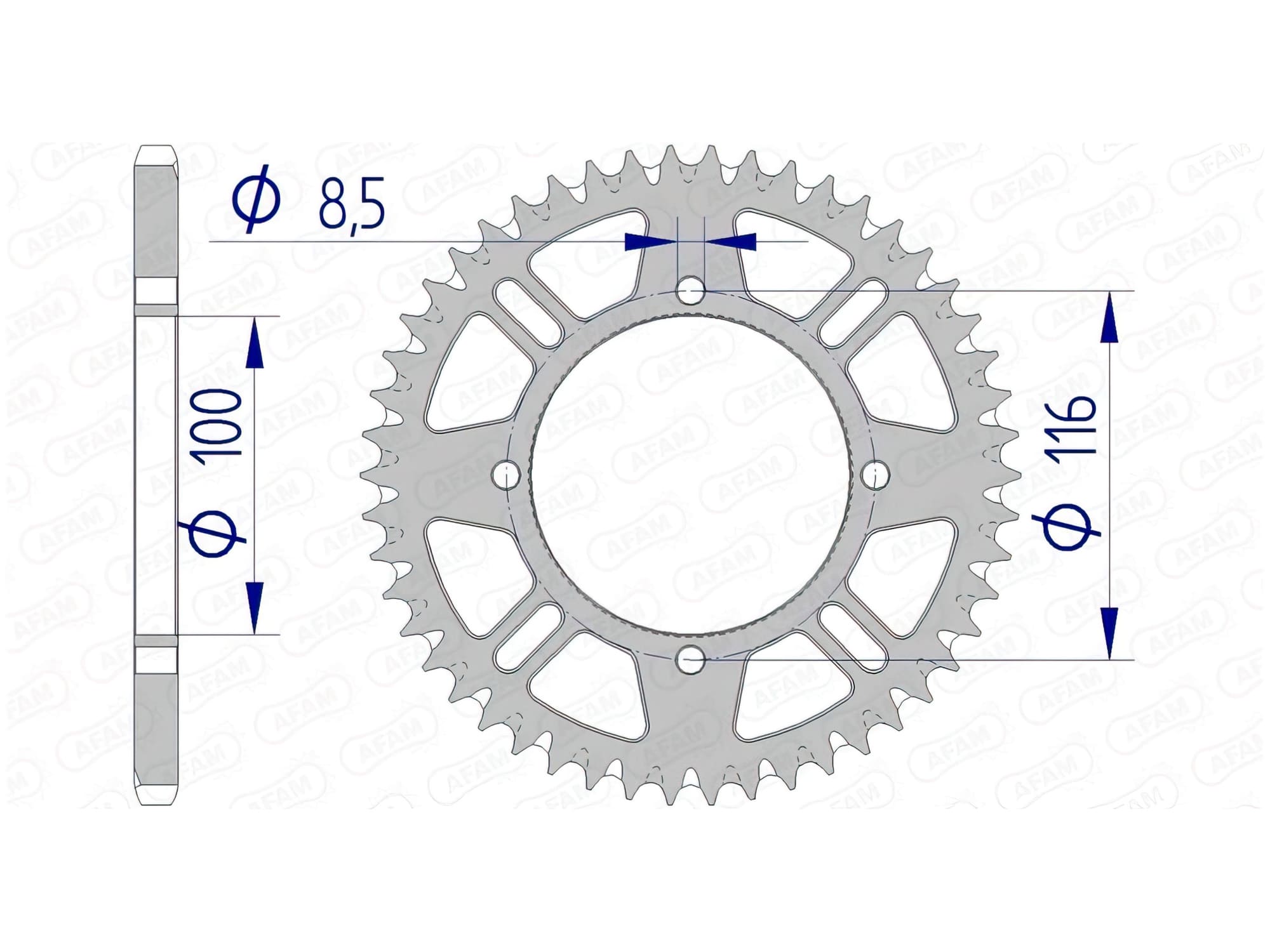 1074595003 Corona Afam 420 alluminio autopulente Z51 KX 80 / 85, COD: '1074595003