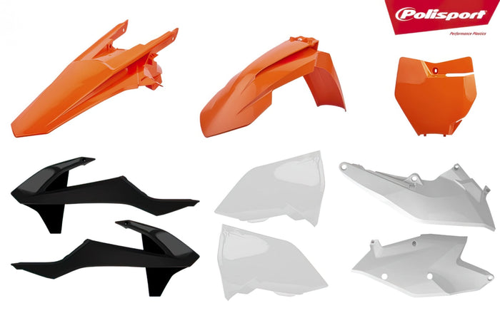 POL-8578700002 Kit Carena Polisport colore originale (2018) arancione / bianco / nero KTM SX / SX-F SX / SX-F
