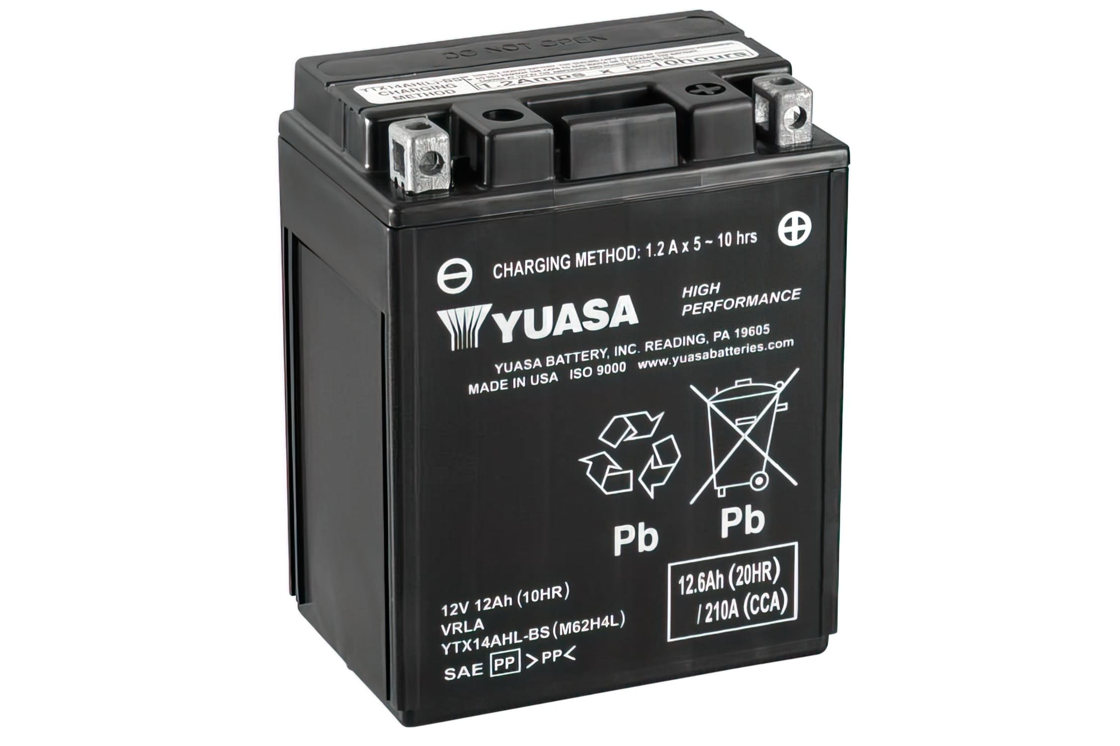 YUA36255 Batteria Yuasa YTX14AHL-BS DRY MF senza manutenzione - pronto per l'installazione