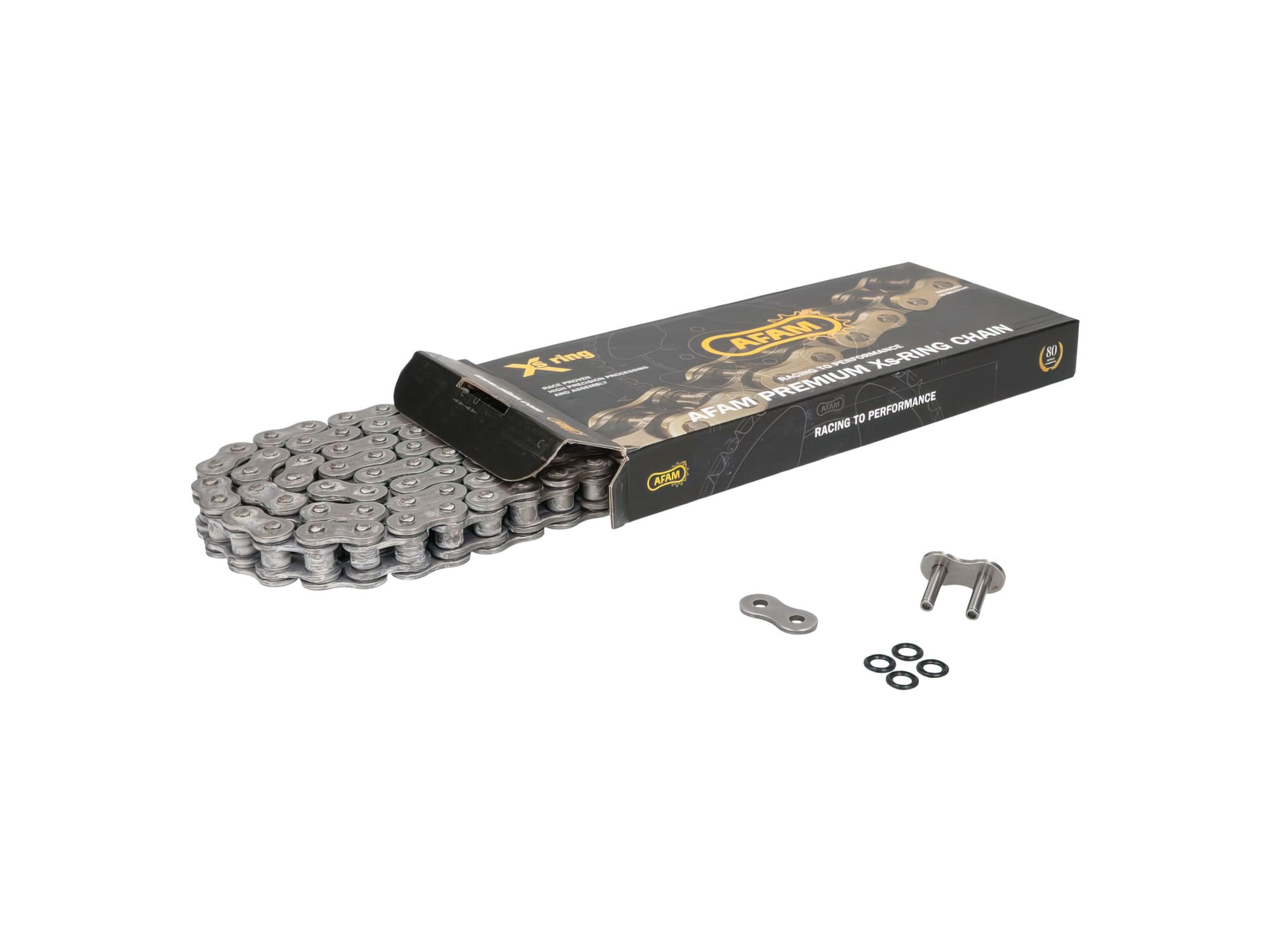 AFAM525XMR2-108 Catena AFAM XS-Ring rinforzato nero 525 XMR2 108 maglie