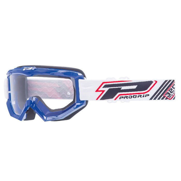 PG3201-30048 Maschera cross ProGrip 3201 trasparente blu, COD: PG3201-30048