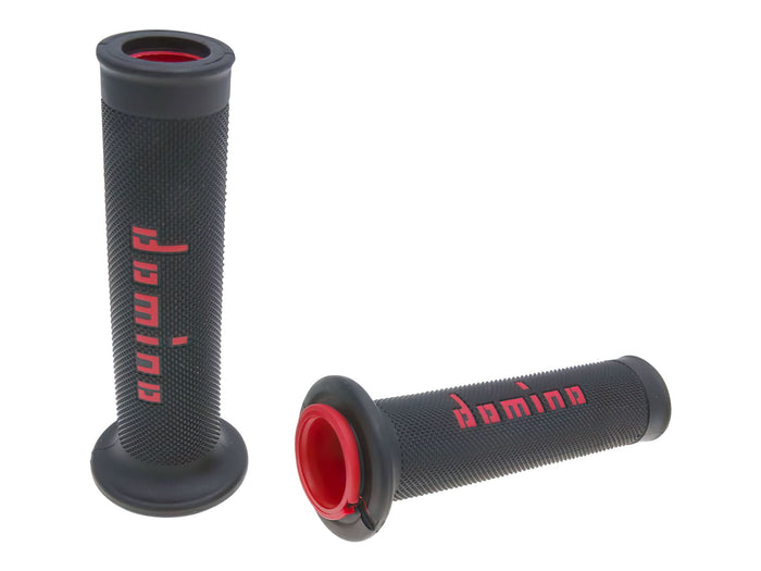 DOM37188RP Manopole Domino A010 On-Road nero / rosso (aperto), COD: DOM37188RP