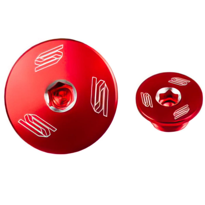 SC-09401081 Tappo motore Scar alluminio KXF 250 / 450 rosso, COD: SC-09401081