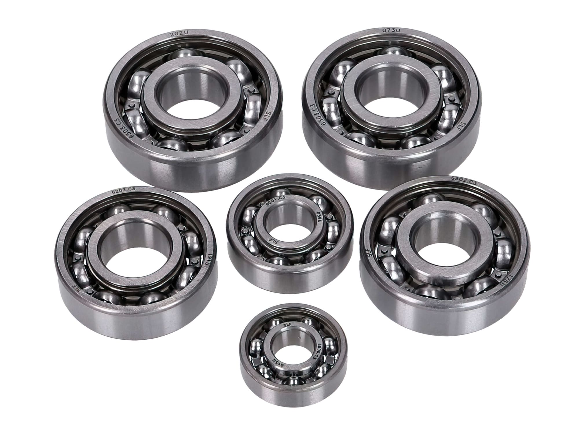 MOF-41557 Set cuscinetti SLF x6 motore / cambio Simson S50 / KR50 / KR51/1/SR4 / Schwalbe / Star / Sperber / Spatz / Habicht, COD: MOF-41557