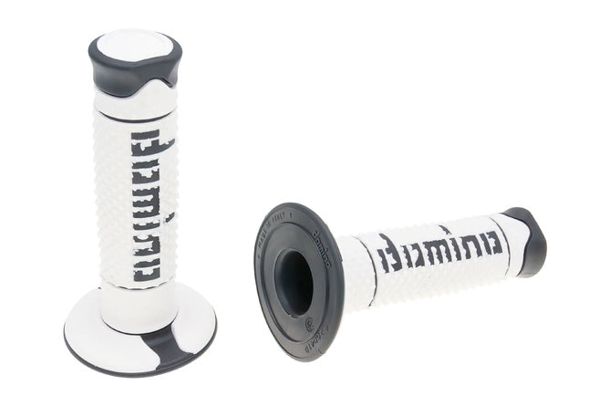 DOM37234RP Manopole Domino A260 Off-Road bianco / nero - Billaricambi SRLS