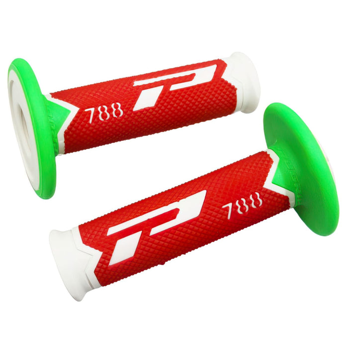 PG788-148493 Manopole ProGrip 788 triple density bianco/rosso/verde fluo
