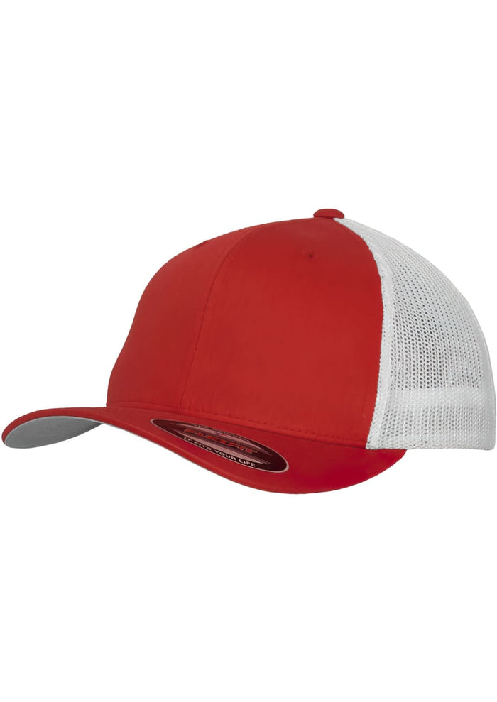 FF-6511T-00202-0053 Cappellino trucker Mesh 2-Tone Flexfit rosso/bianco S/M