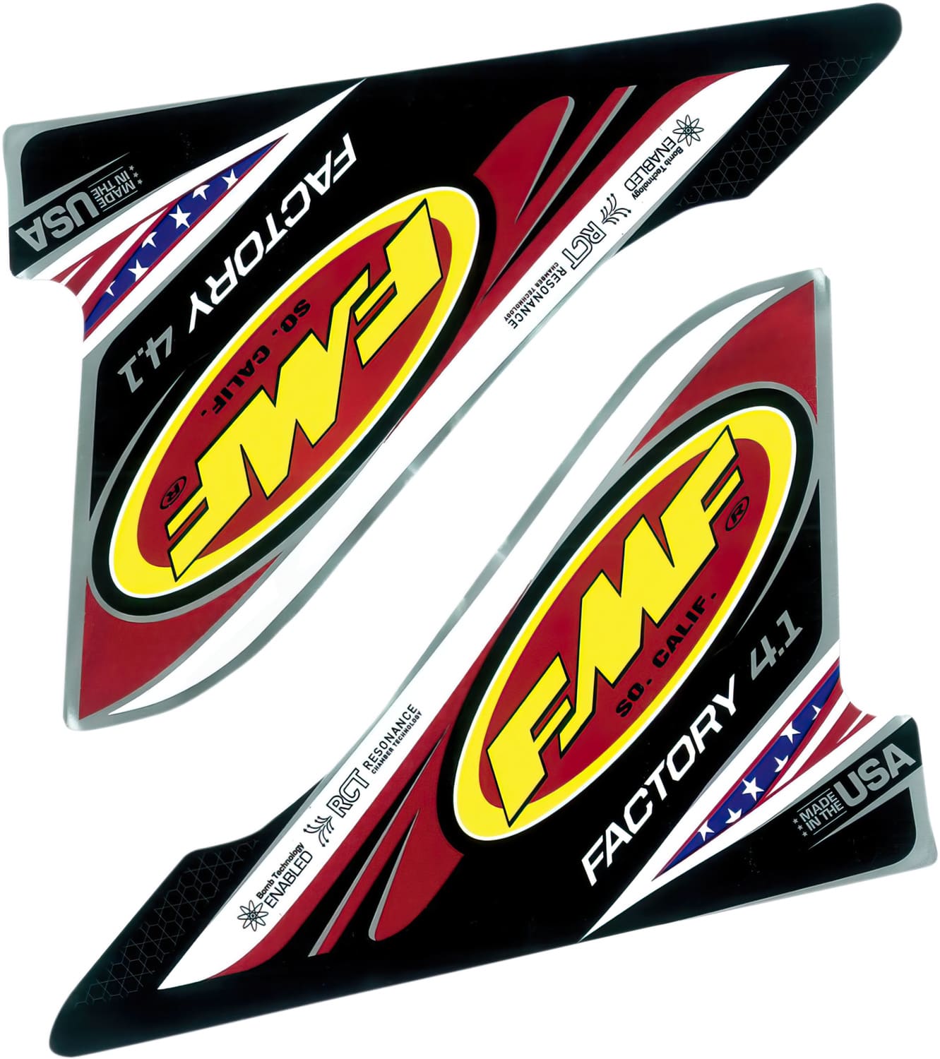FMF18600657 FMF Factory 4.1 Silencer Stickers (Pair)