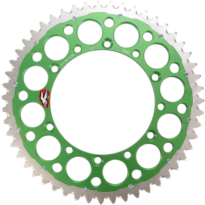 REN-12101141 Corona Renthal 520 Z.51 Twinring verde Kawasaki KX / KXF Kawasaki KX / KXF, COD: REN-12101141