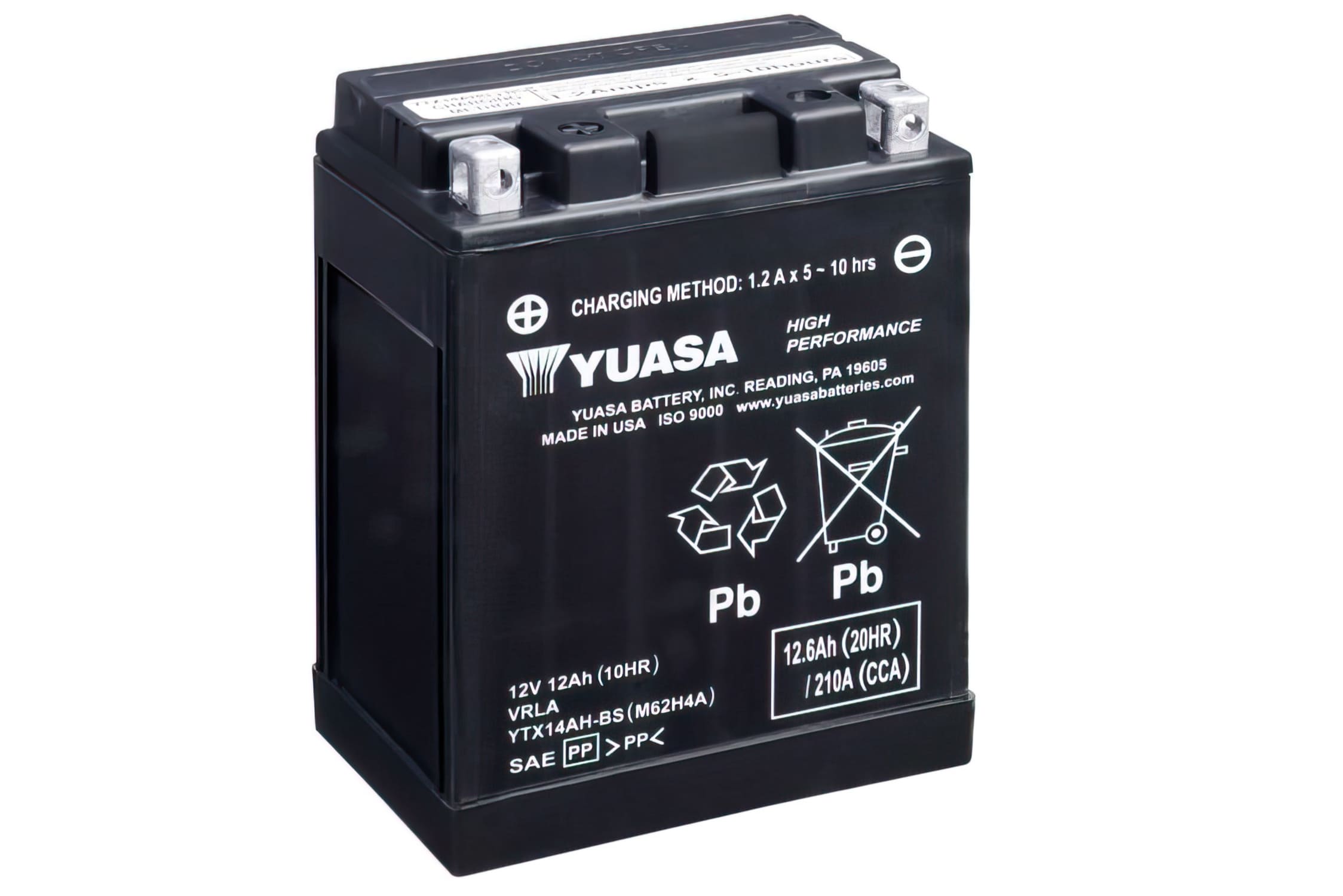 YUA36250 Batteria Yuasa YTX14AH-BS DRY MF senza manutenzione - pronto per l'installazione