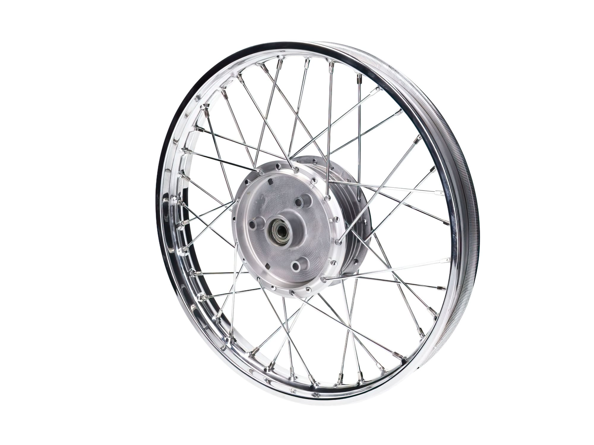 MOF-40889 Ruota a raggi 1,50 x 16 pollici acciaio cromato Simson KR51/1/ KR51/2 Schwalbe / S50 / S51 / S53 / S70 / S83 / SR4-1 Spatz / SR4-2 Star / SR4-3 Sperber / SR4-4 Habicht / Duo, COD: MOF-40889