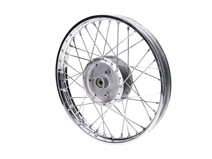 MOF-40889 Ruota a raggi 1,50 x 16 pollici acciaio cromato Simson KR51/1/ KR51/2 Schwalbe / S50 / S51 / S53 / S70 / S83 / SR4-1 Spatz / SR4-2 Star / SR4-3 Sperber / SR4-4 Habicht / Duo, COD: MOF-40889