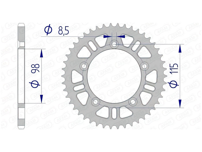 1074725001 Corona Afam alluminio autopulente Z46 KTM 65, COD: '1074725001
