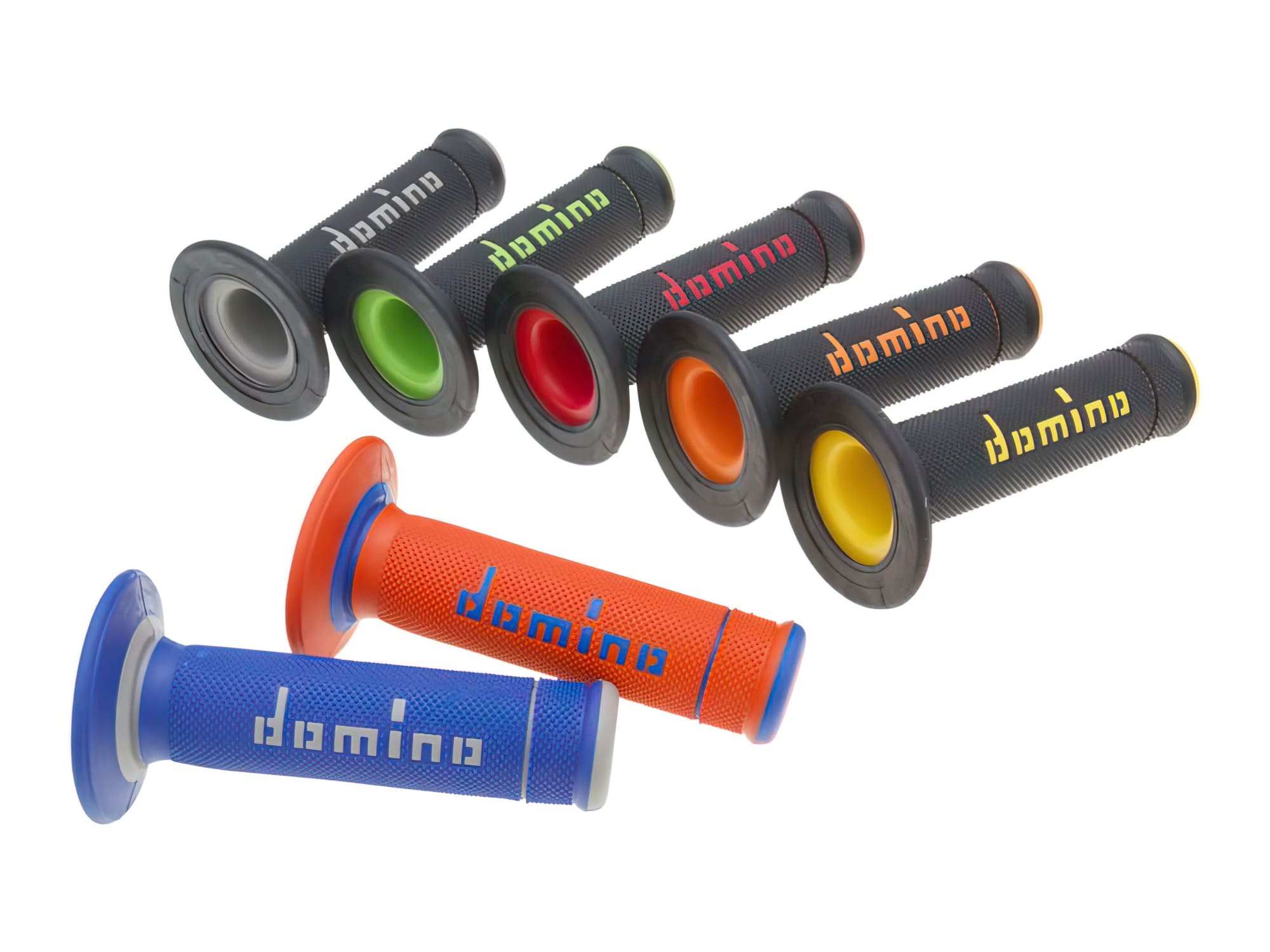 DOM37226RP Manopole Domino A190 Off-Road arancione / blu, COD: DOM37226RP