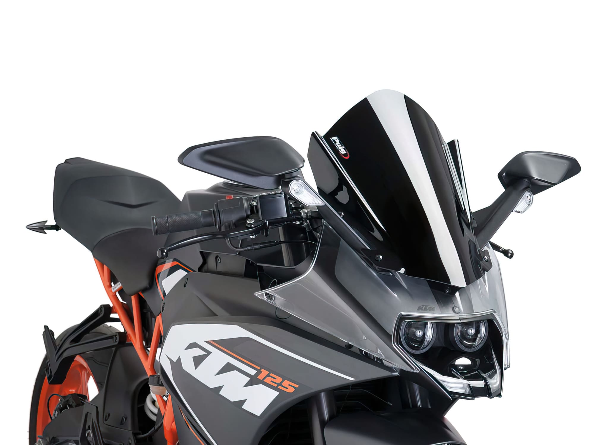 PUI7004N Puig Z-Racing Windshield Black KTM RC 125 / 200 / 390 after 2014