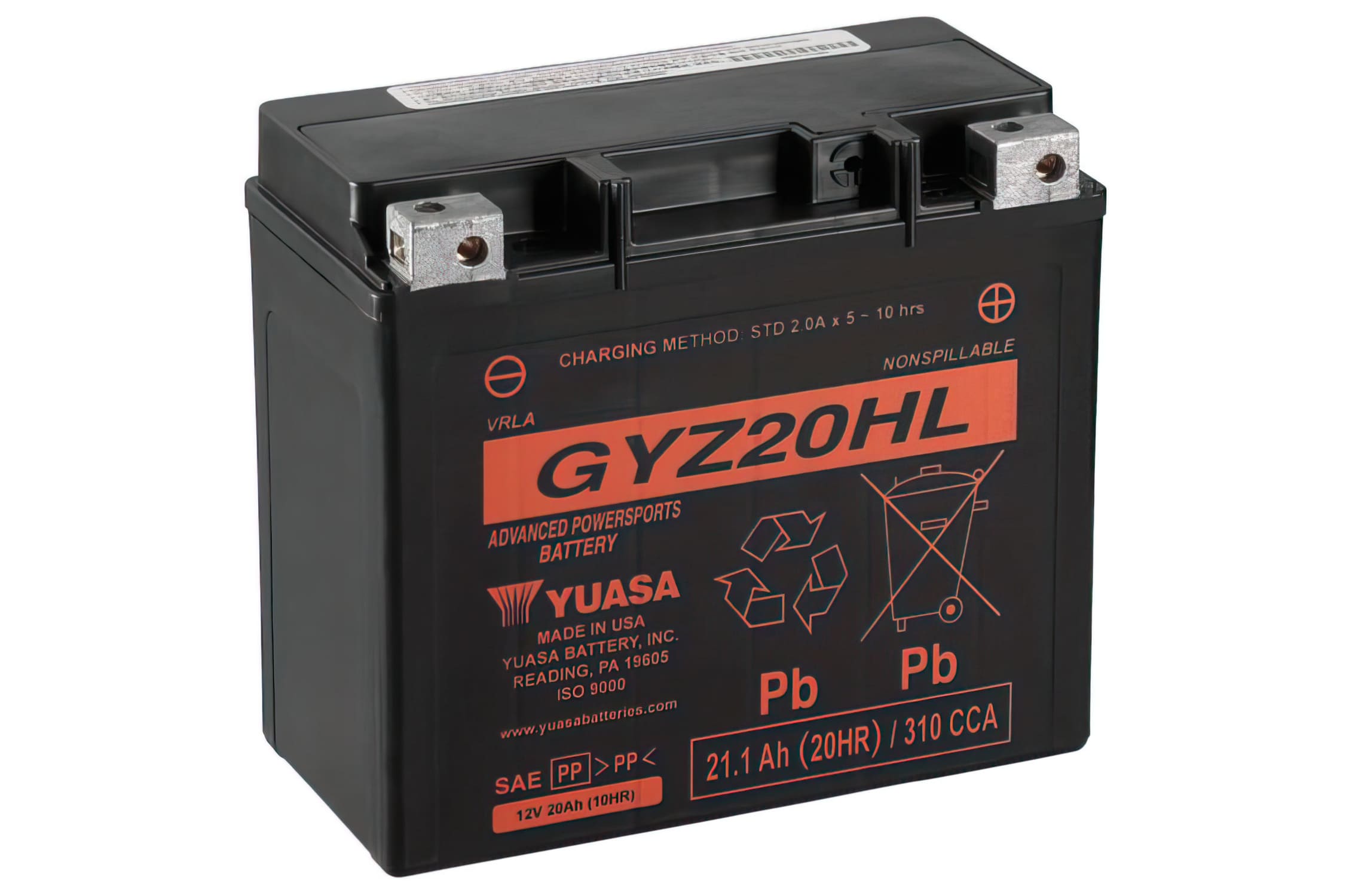 YUA36273 Batteria Yuasa GYZ20HL WET MF Gel senza manutenzione - pronto per l'installazione