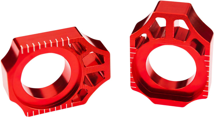 SC-12310513 Scar Tendicatena / blocchi asse alluminio Kawasaki / Suzuki rosso, COD: SC-12310513