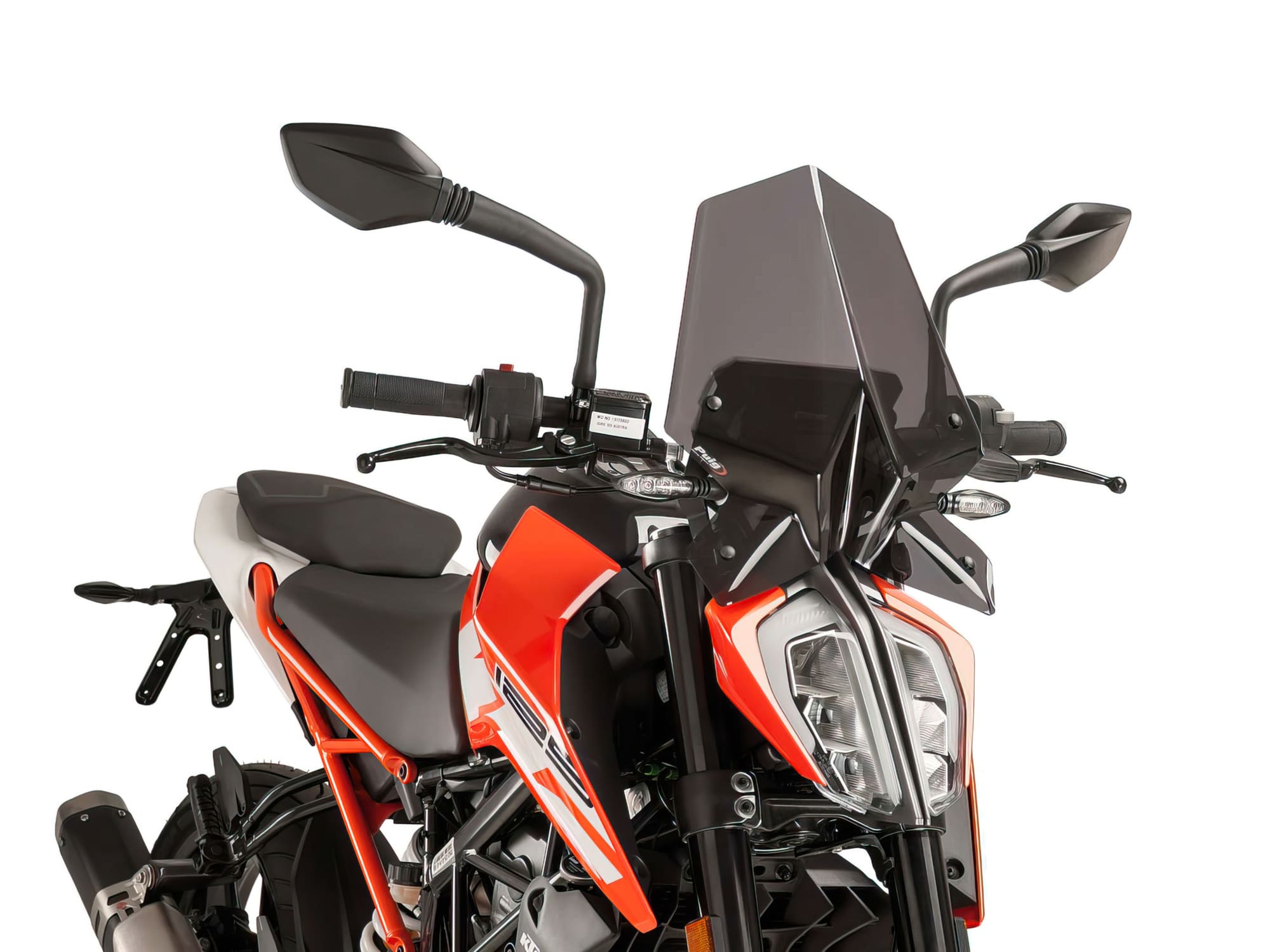 PUI9514F Puig New Generation Sport Windshield Dark Smoke KTM Duke 125 / 200 / 390 after 2017