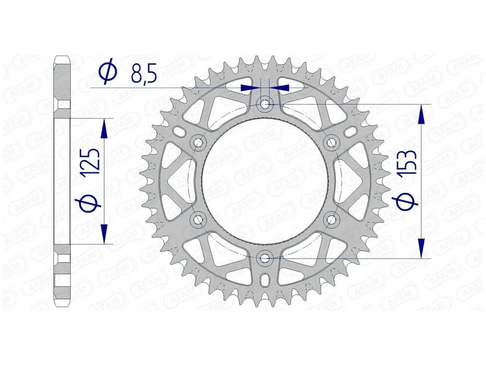 1074389010 Corona Afam alluminio autopulente Z51 Honda CR / CRF / XR, COD: '1074389010