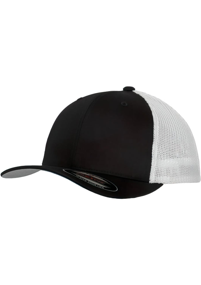 FF-6511T-00050-0053 Cappellino trucker Mesh 2-Tone Flexfit nero/bianco S/M