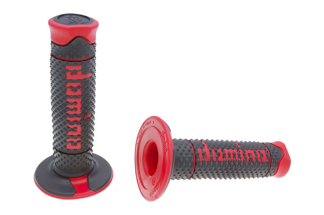 DOM37229RP Manopole Domino A260 Off-Road nero / rosso - Billaricambi SRLS