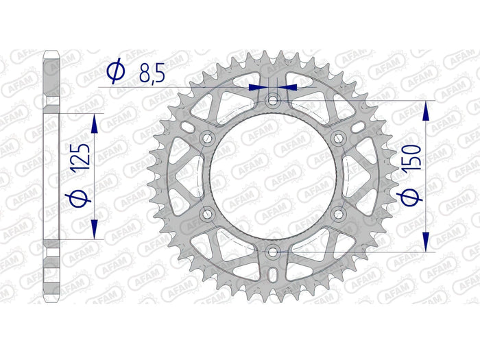 1074735009 Corona Afam alluminio Z53 KTM, COD: '1074735009