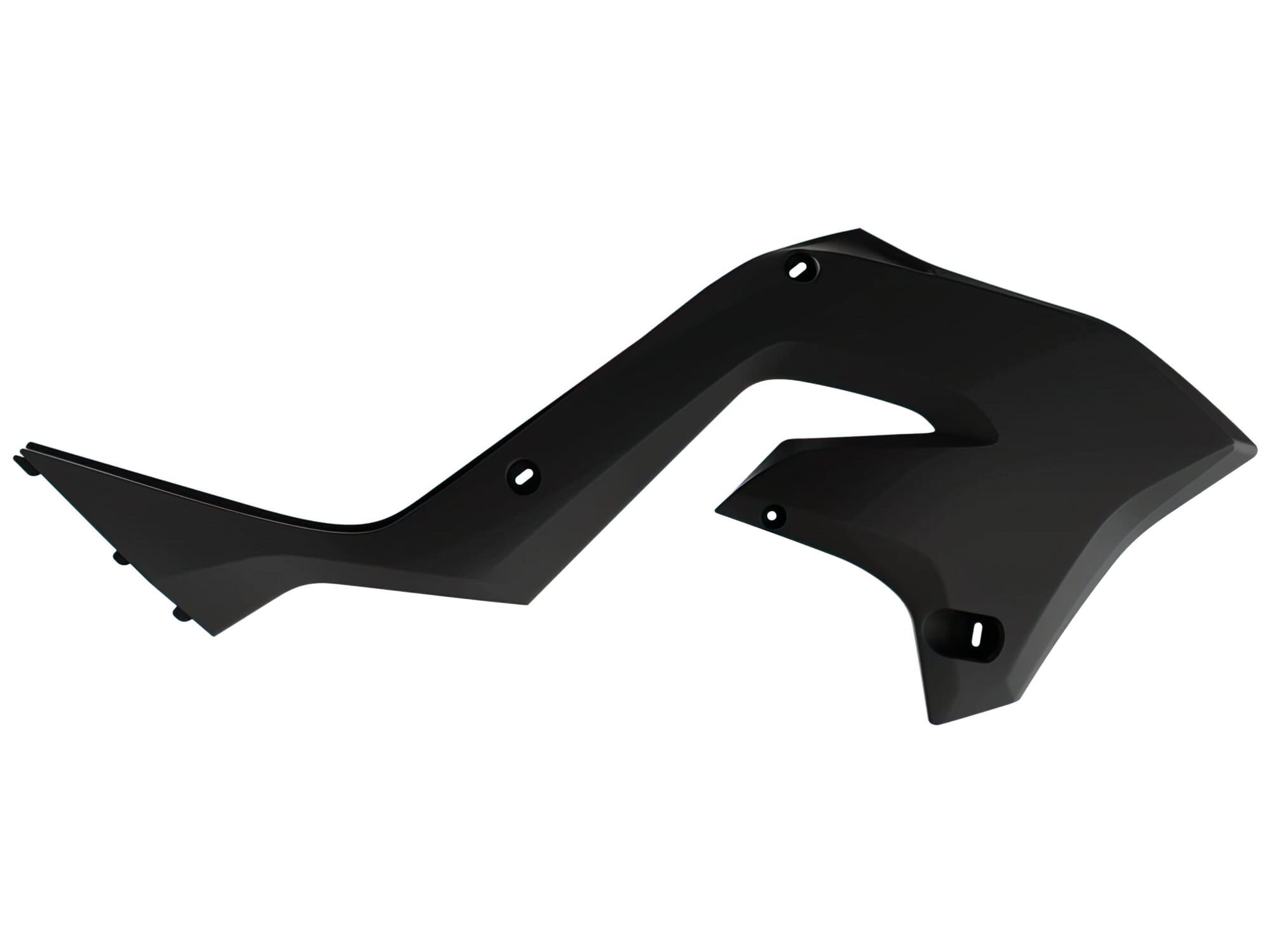 POL-8665900010 Carene laterale anteriore Polisport Restyle nero Kawasaki KX 125 / 250, COD: POL-8665900010