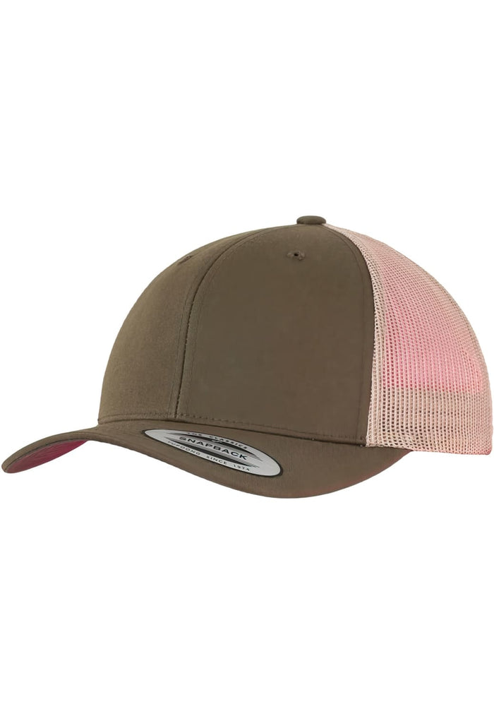 FF-6606T-00656-0050 Cappellino trucker Retro Flexfit 2-Tone verde muschio/khaki