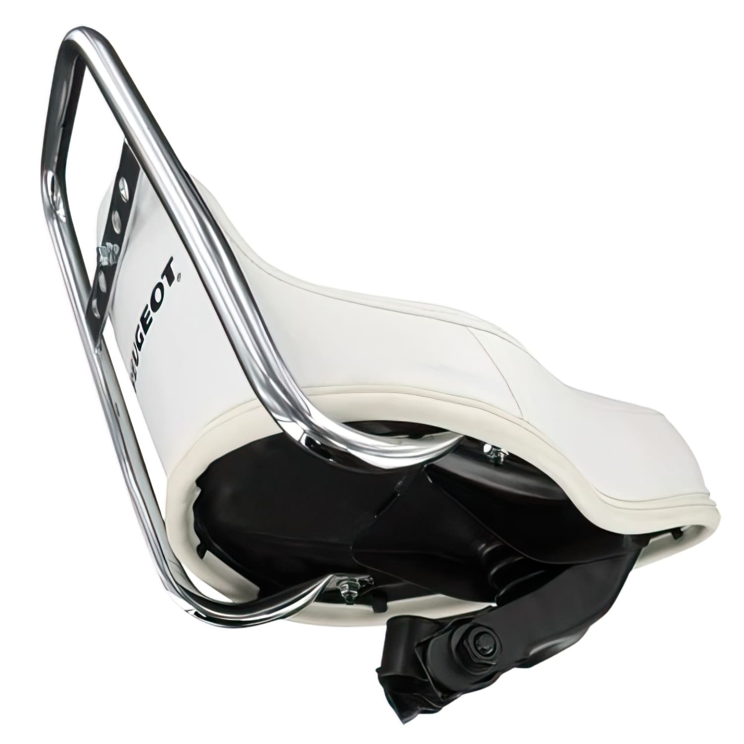 CGN507019 Sella tipo Chopper Peugeot 103 bianco con logo Peugeot, COD: CGN507019